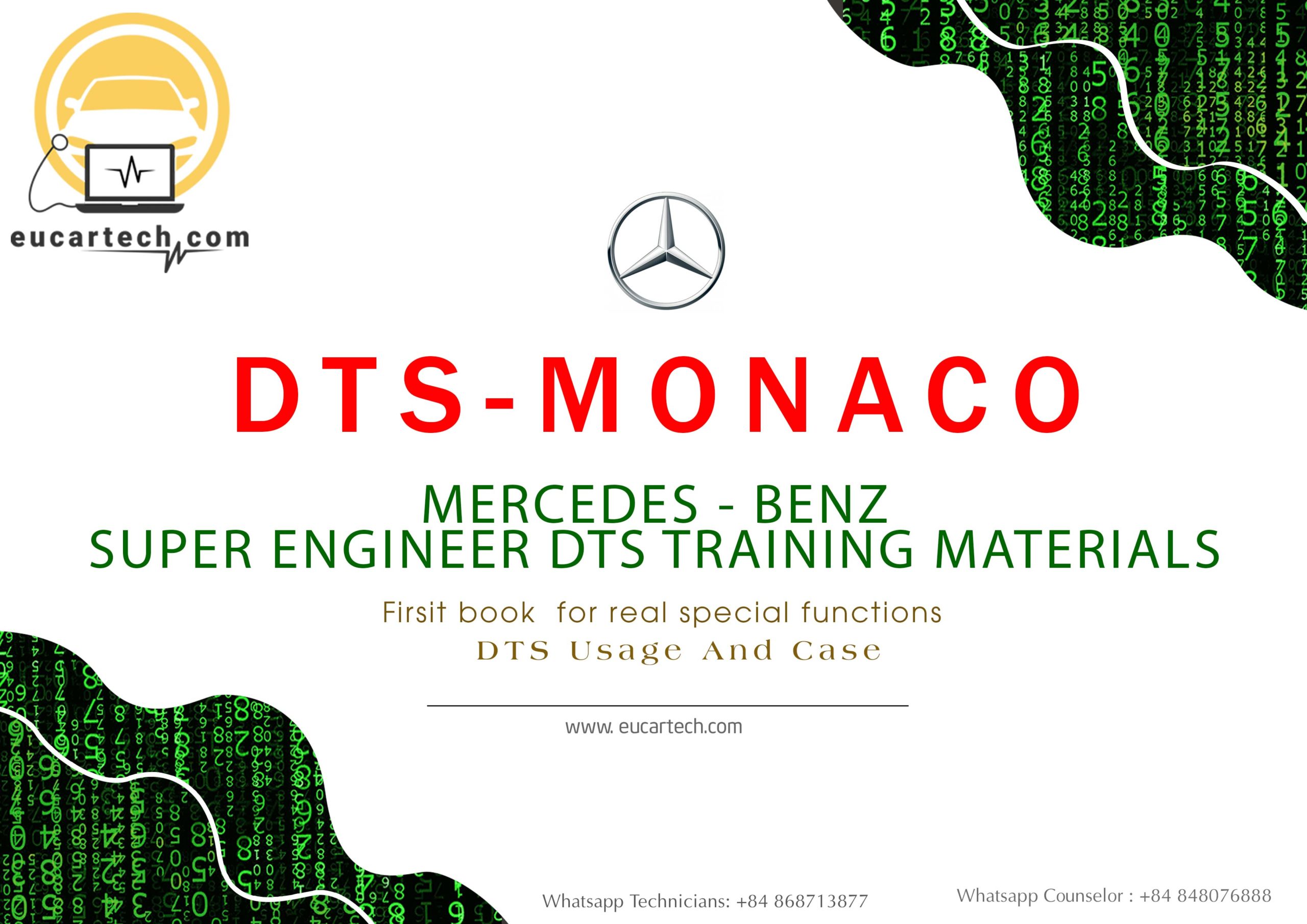 Sách đào tạo DTS Super Engineer của DTS Monaco Mercedes - Benz. Cuốn sách đầu tiên cho các chức năng đặc biệt thực sự. Cách sử dụng và trường hợp DTS