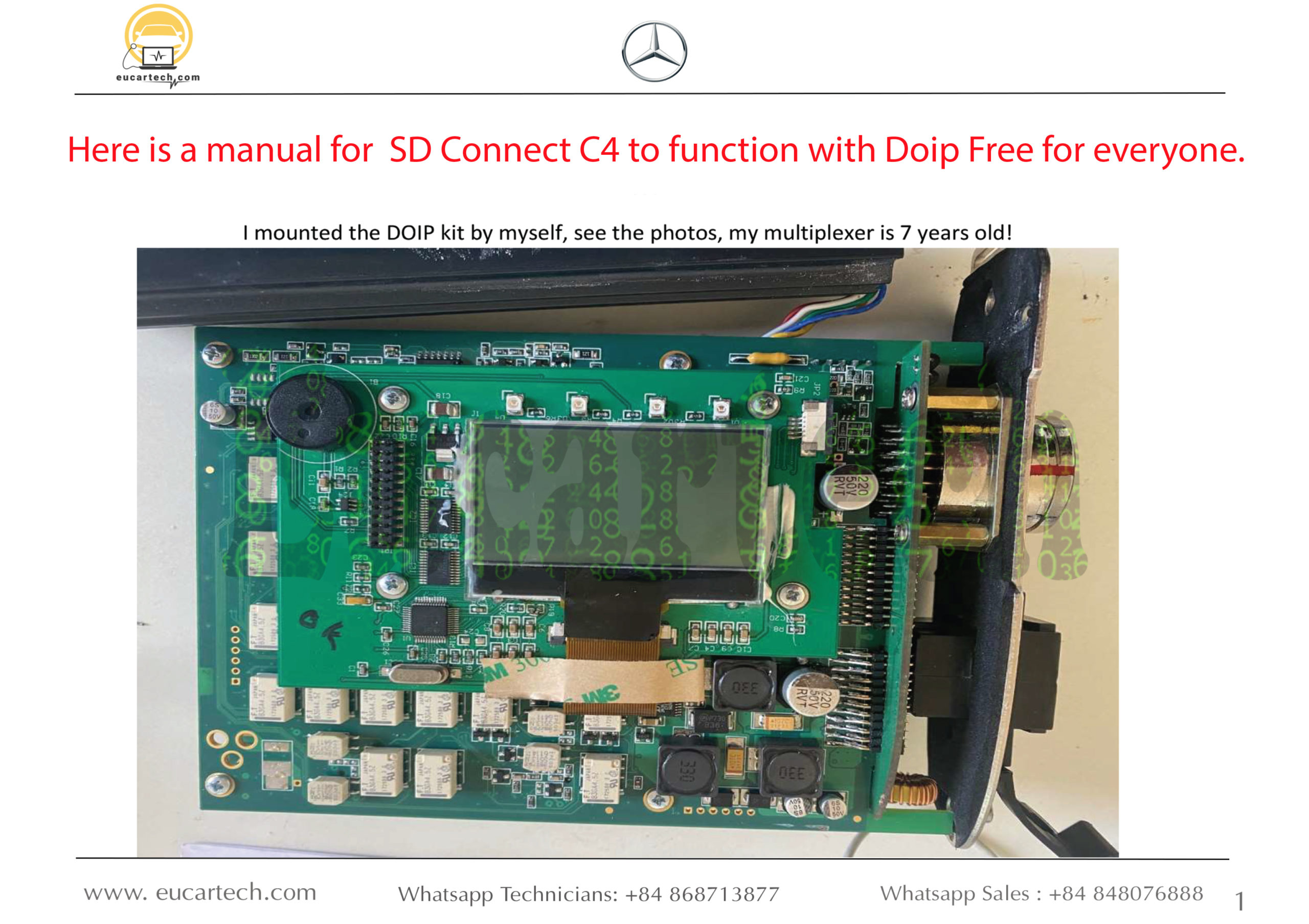 Hướng dẫn sử dụng SD Connect C4 để hoạt động với Doip Free cho mọi người.