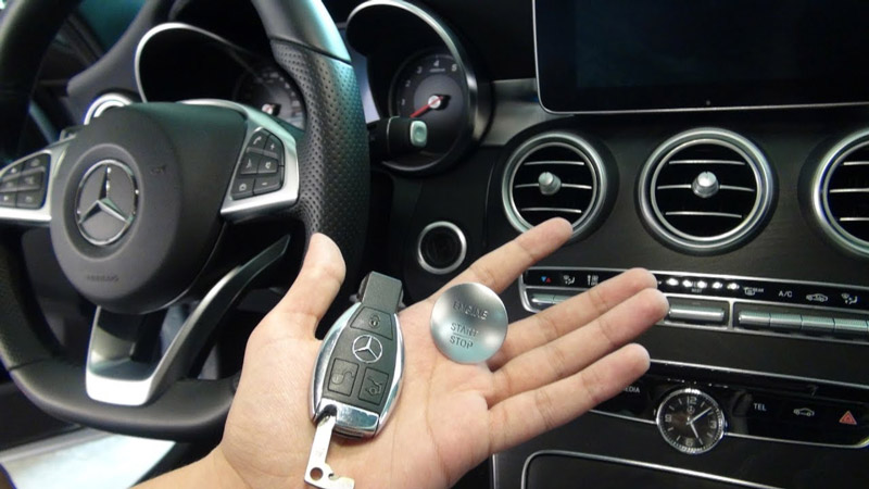 Bộ Mercedes Benz smart key đi với các chìa khóa khẩn cấp
