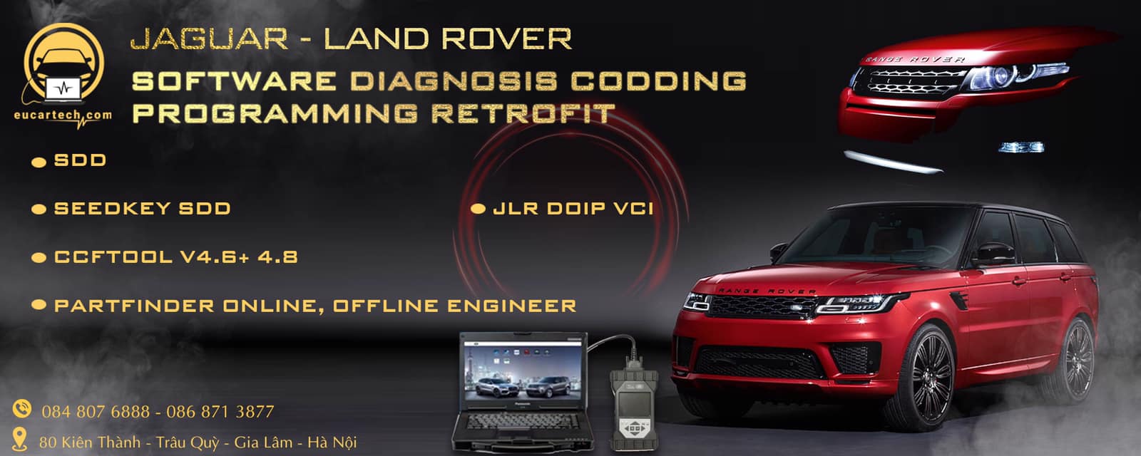 Eucartech - Chuyên về phần mềm và thiết bịCông cụ chẩn đoán, lập trình Jaguar Land Rover